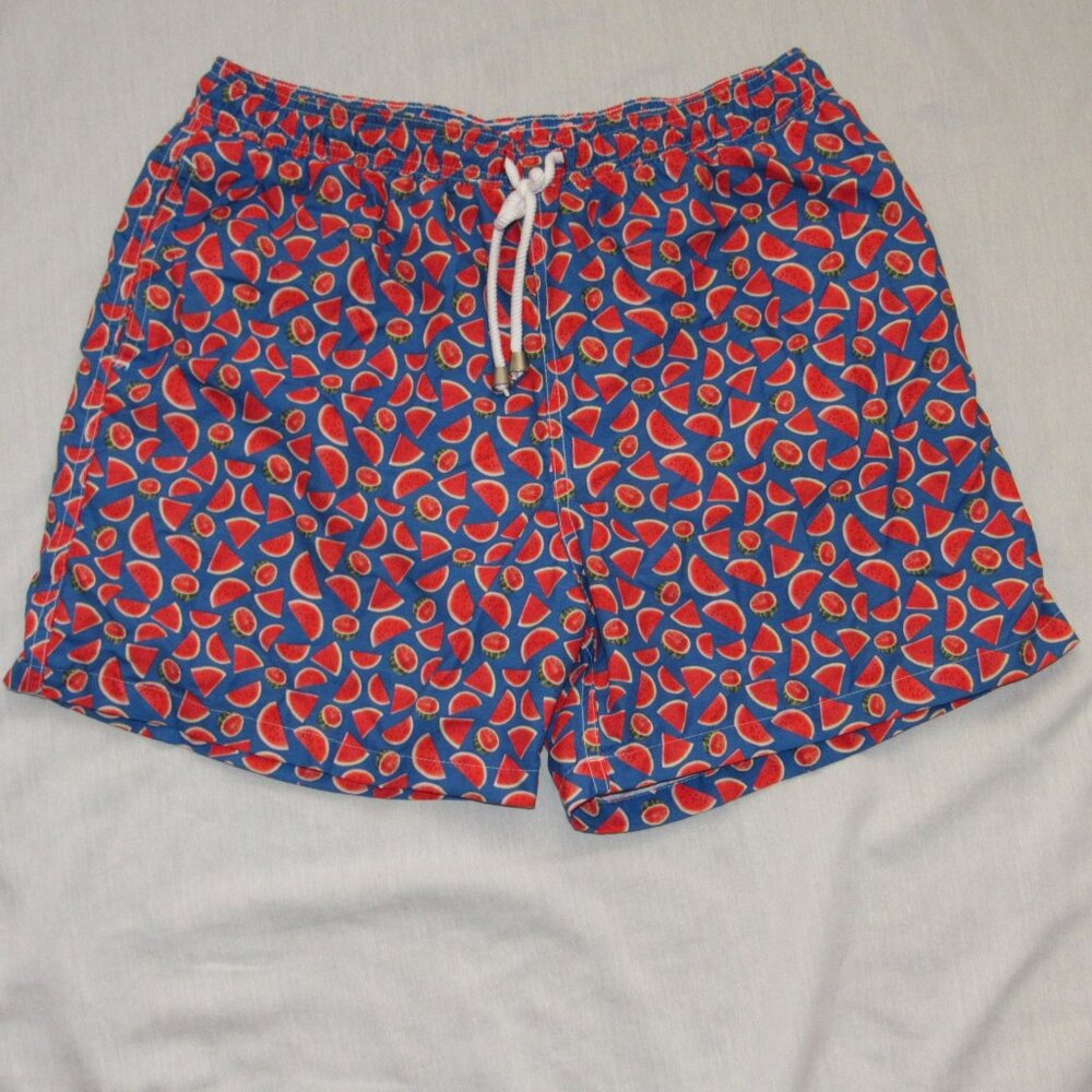Clorofila Sea Wear Watermelon Print Swim Trunks Shorts Mesh Lined Men's sz XL